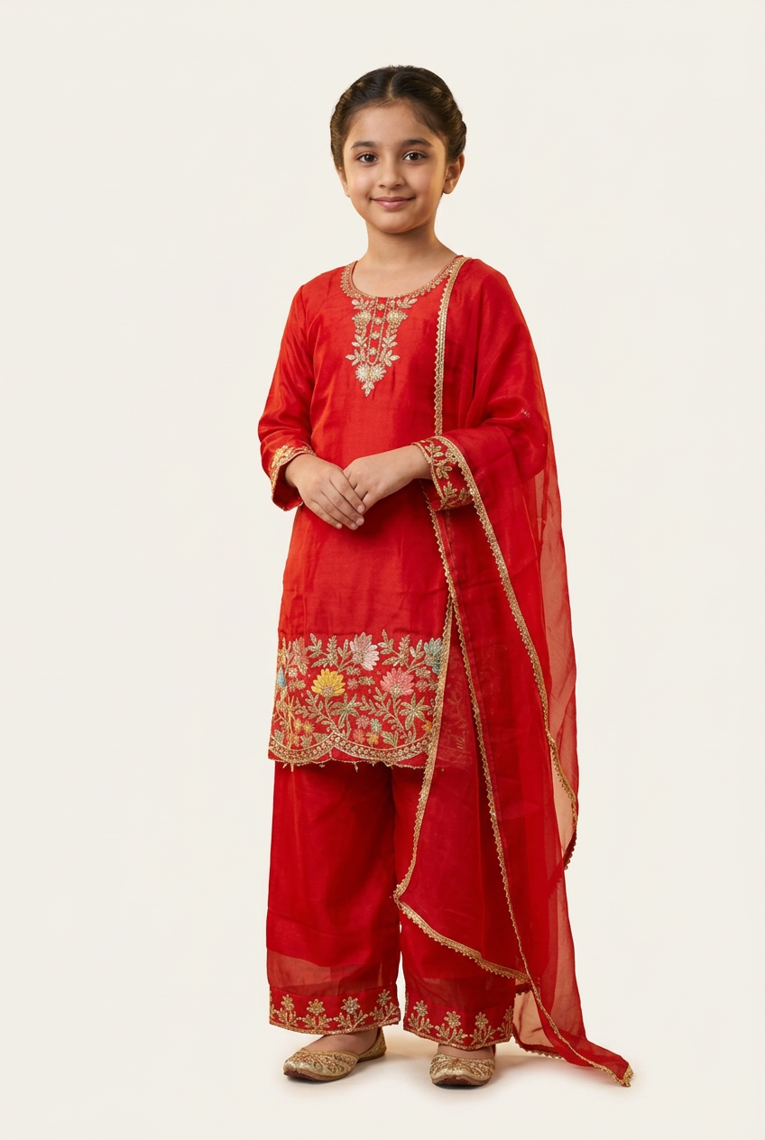 Girls Fandy Silk Kurtha Salwar