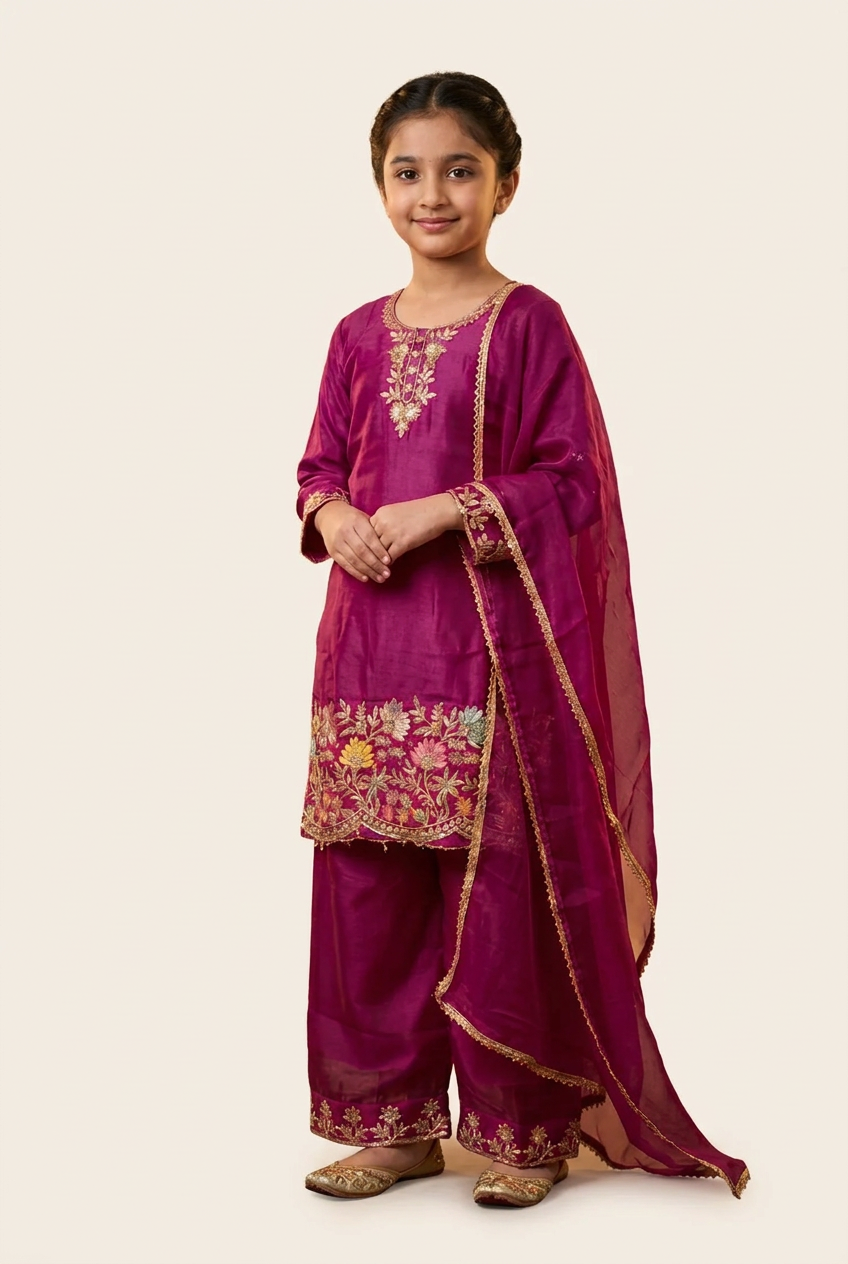 Girls Fandy Silk Kurtha Salwar