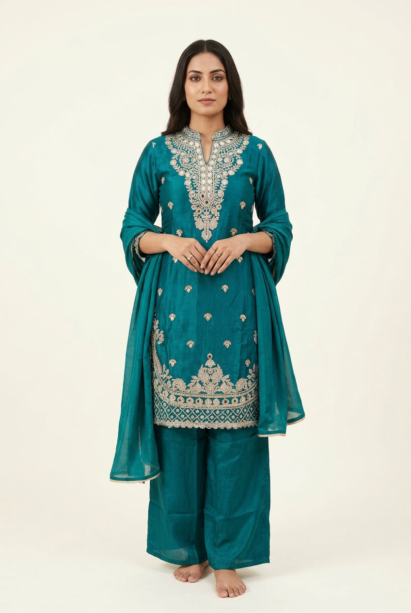 Girls Fandy Silk Kurtha Salwar