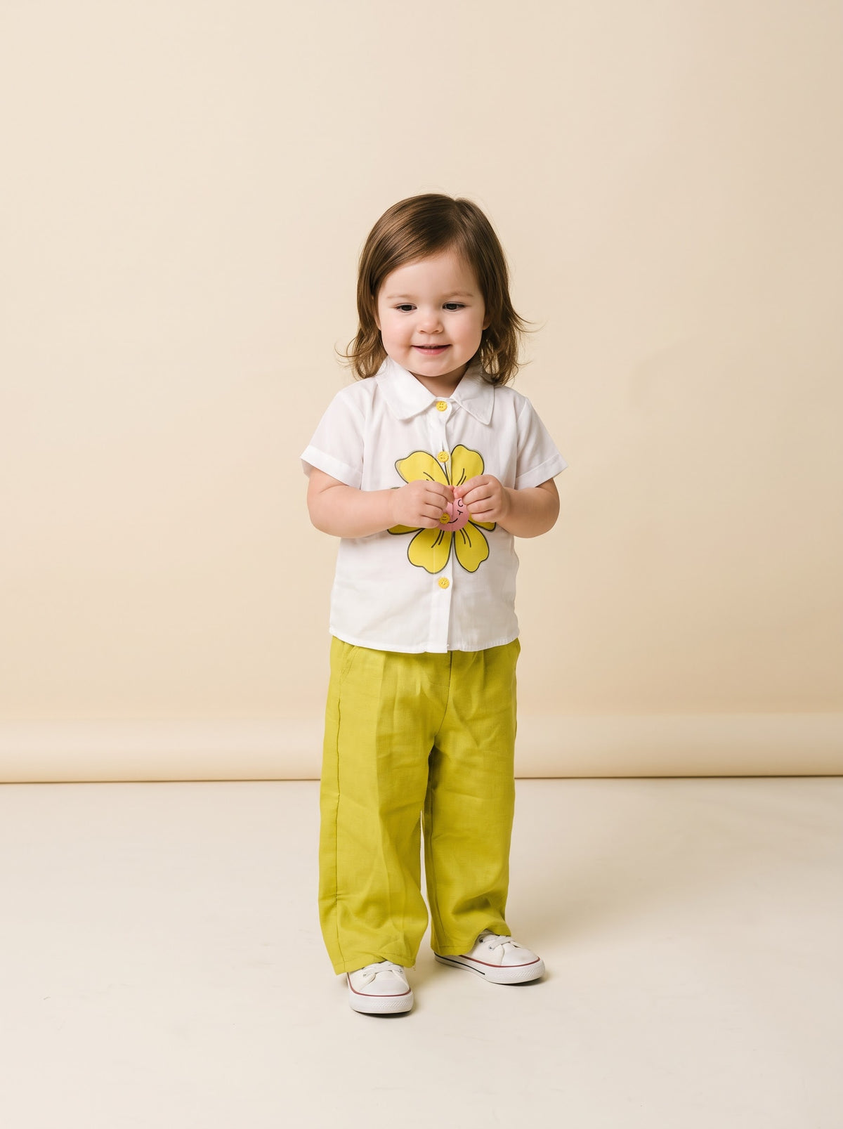 Girls’ Floral Shirt Outfit