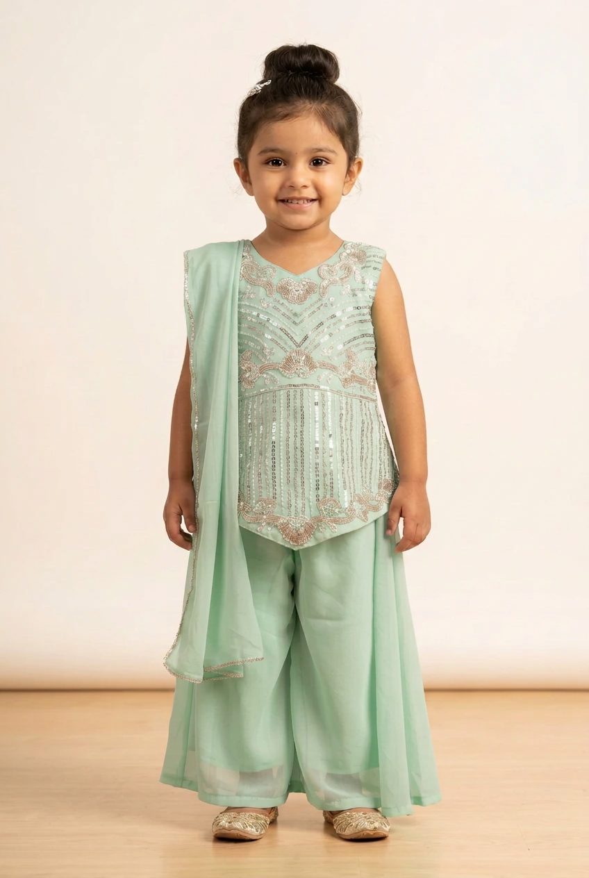 Girls’ Sequence Palazzo Outfit