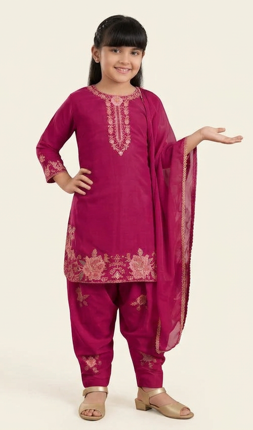 Girl Georgette Kurta Salwar
