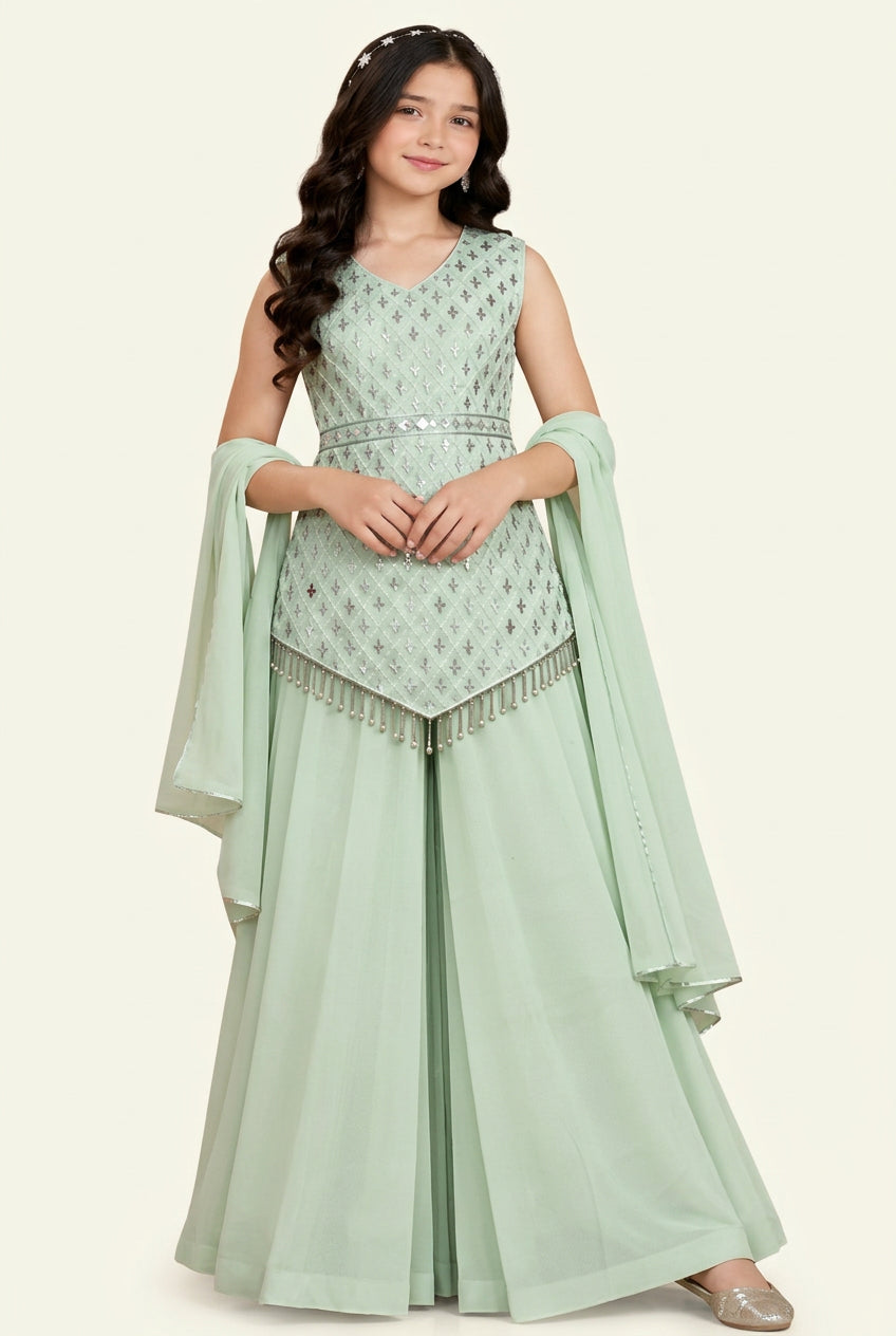 Girls’ Star-Embellished Palazzo outfit