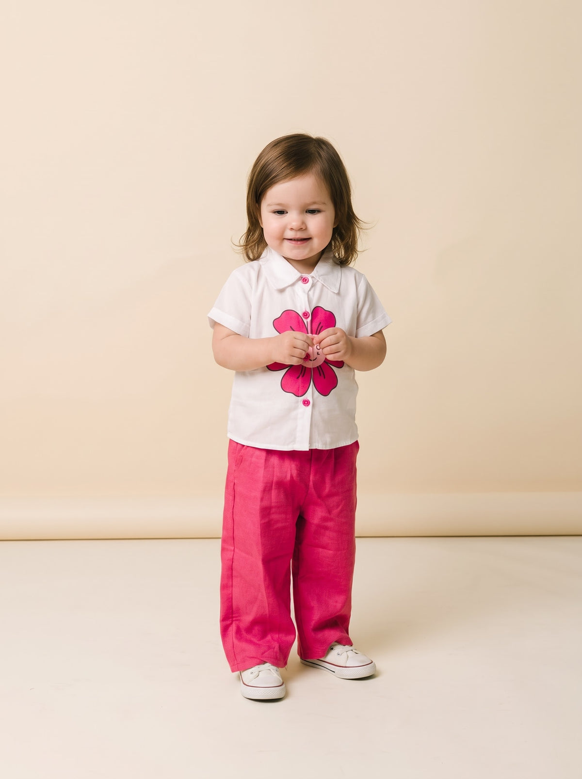 Girls’ Floral Shirt Outfit
