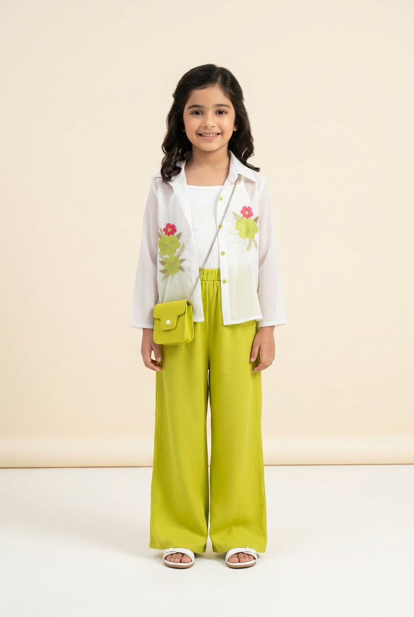 Girls’ Floral Shirt Outfit