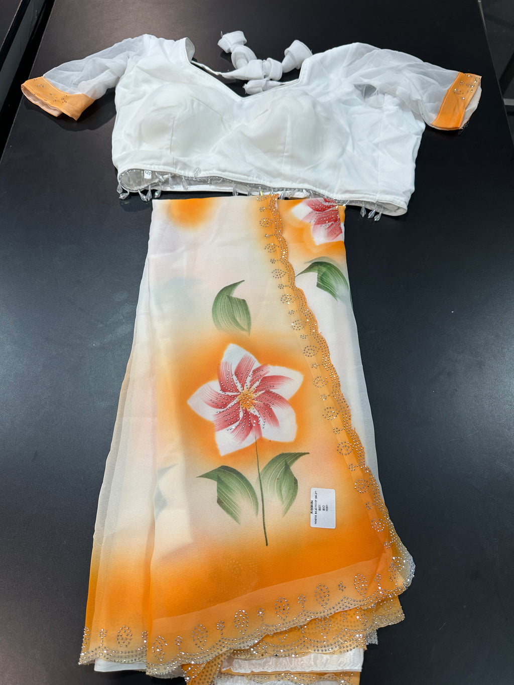 Organza Saree-Watercolour Floral Print