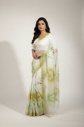Organza Saree-Watercolour Floral Print