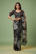 Organza Saree-Floral Print